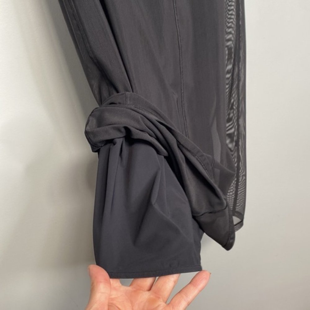 ❗️SOLD❗️2018 Lululemon Black Mesh Short Sleeve Mini Ready To Reach Dress Size 6 - Picture 6 of 8